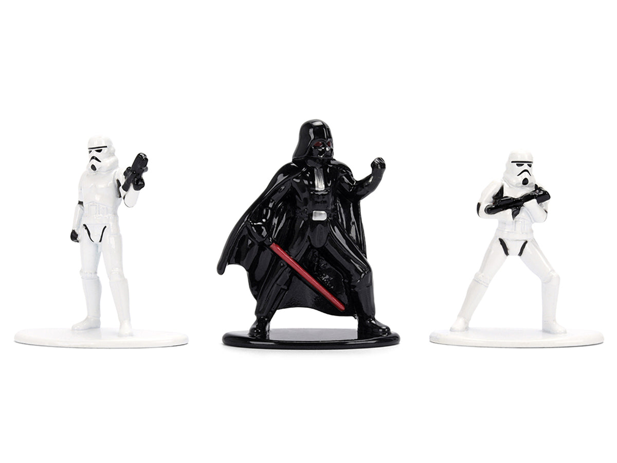 Set of 3 Diecast Figures 'Star Wars' Movie Franchise 'Nano Metalfigs' Series Diecast Models by Jada