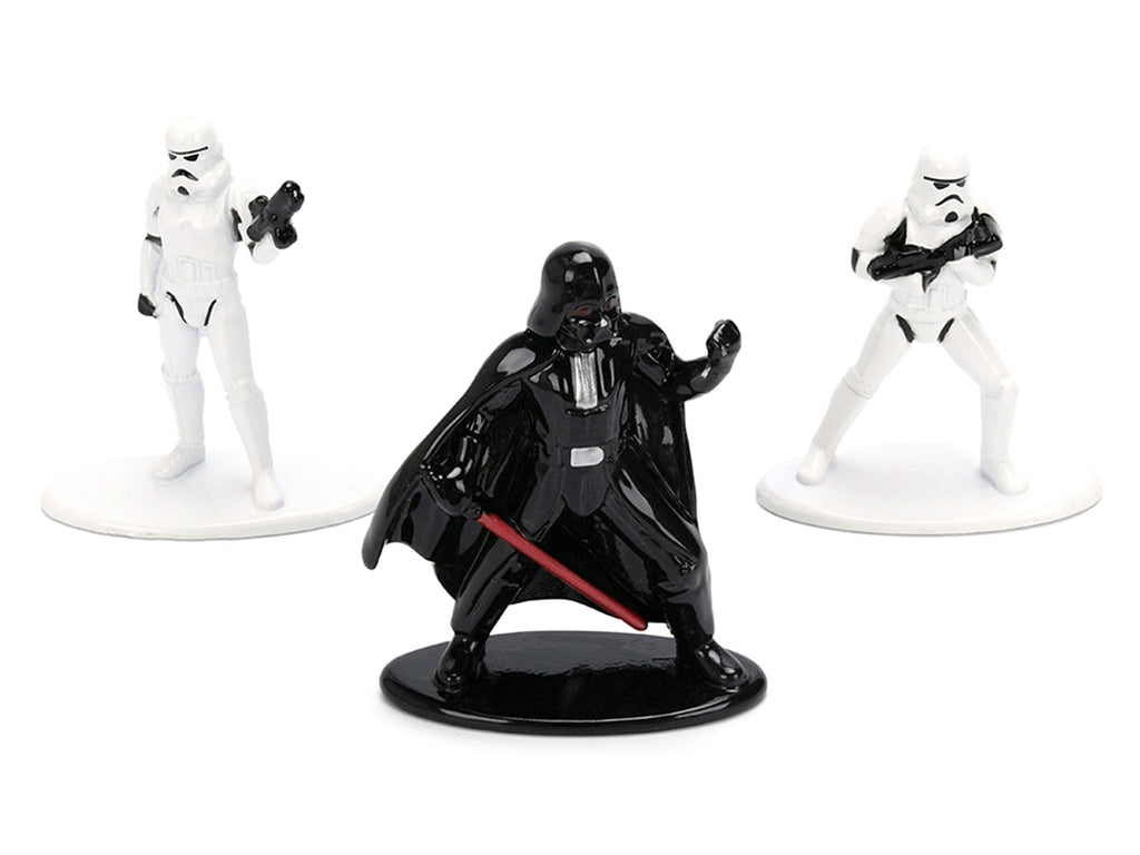 Set of 3 Diecast Figures 'Star Wars' Movie Franchise 'Nano Metalfigs' Series Diecast Models by Jada