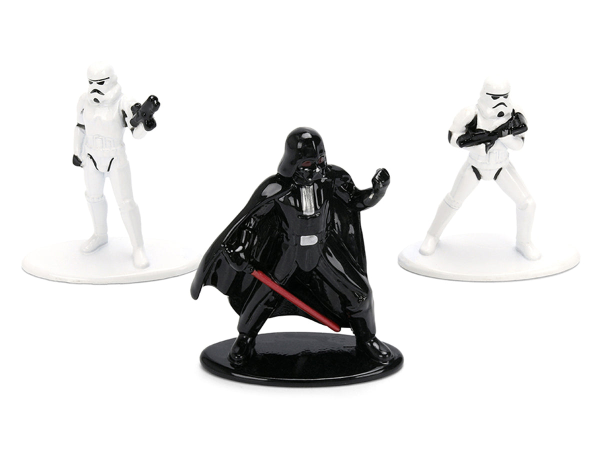Set of 3 Diecast Figures 'Star Wars' Movie Franchise 'Nano Metalfigs' Series Diecast Models by Jada