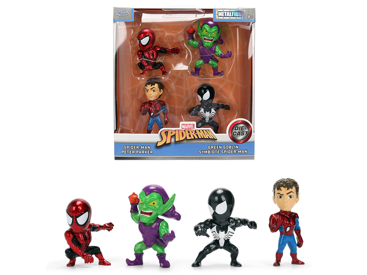 Set of 4 Diecast Figures 'Spider-Man' Wave 3 'Metalfigs' Series Diecast Models by Jada