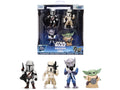 Set of 4 Diecast Figures 'Star Wars: The Mandalorian & Grogu' (2026) Movie 'Metalfigs' Series Diecast Models by Jada