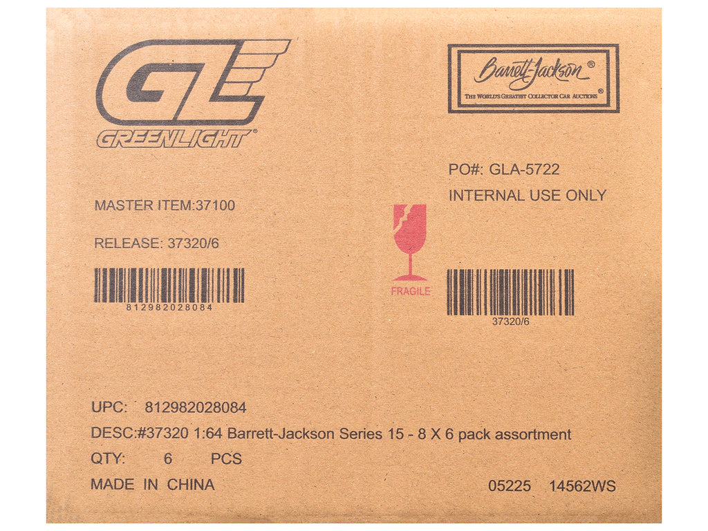 'Barrett-Jackson' Series 15 Set of 6 Cars 1/64 Diecast Model Cars by Greenlight