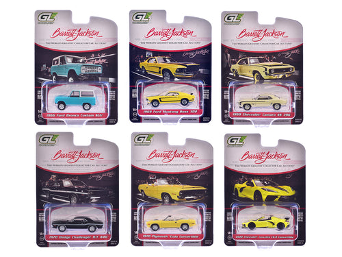 'Barrett-Jackson' Series 15 Set of 6 Cars 1/64 Diecast Model Cars by Greenlight