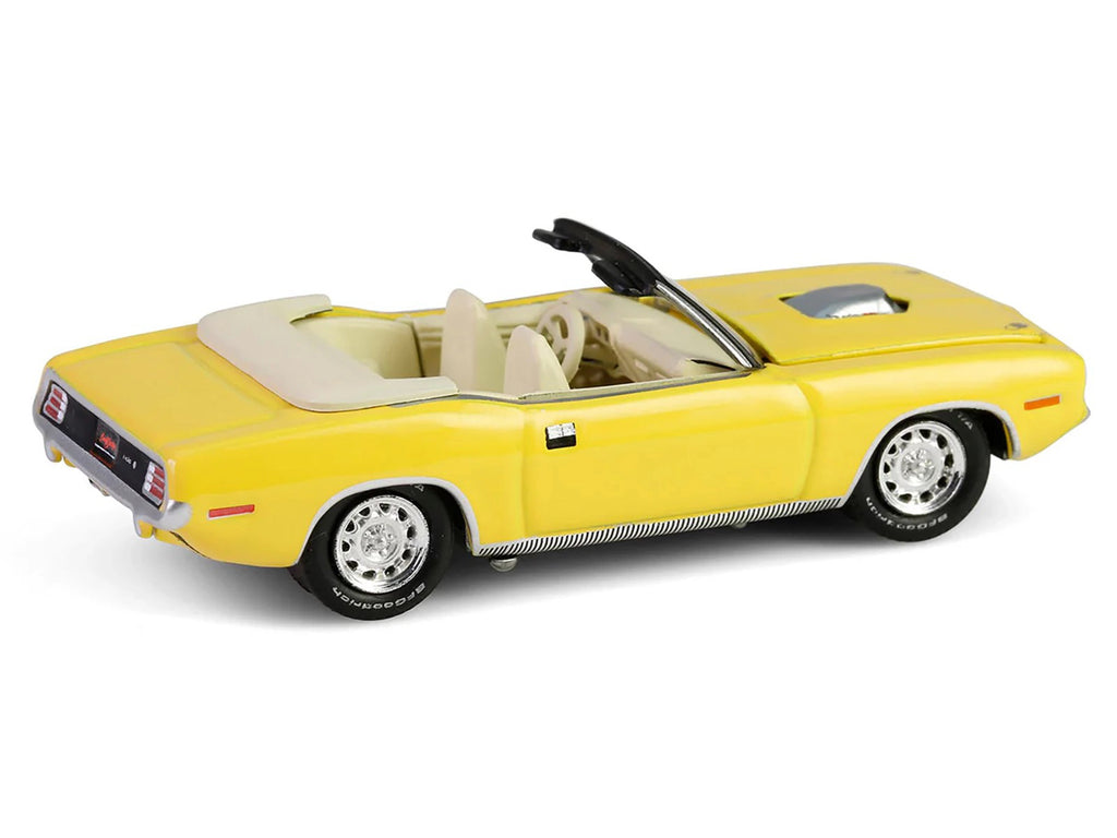 1970 Plymouth 'Cuda Convertible Yellow 'Barrett-Jackson' Series 15 1/64 Diecast Model Car by Greenlight