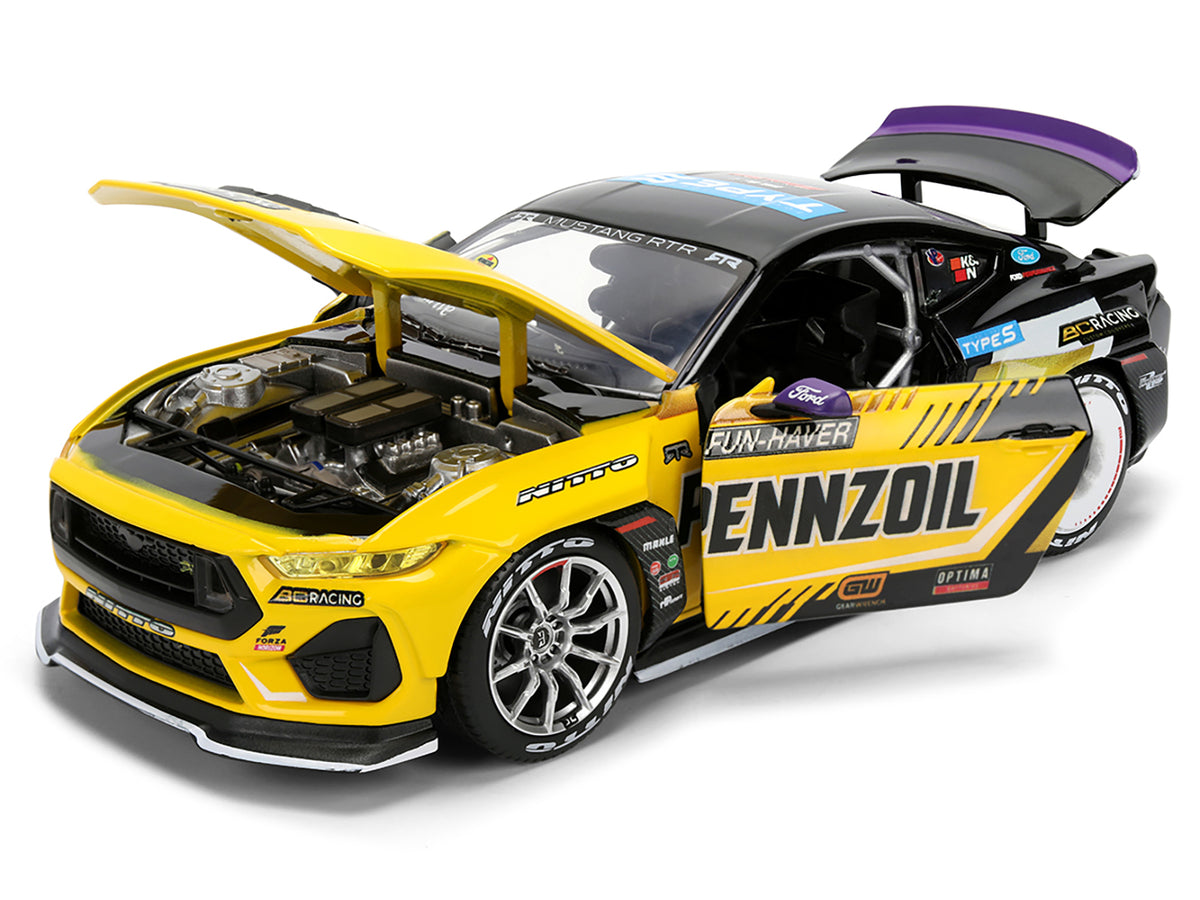 Ford Mustang RTR #88 Chelsea Denofa 'Pennzoil' 'Formula Drift PRO Championship' (2025) with Lights 'RTR Vehicles' Series 1/24 Diecast Model Car by Jada