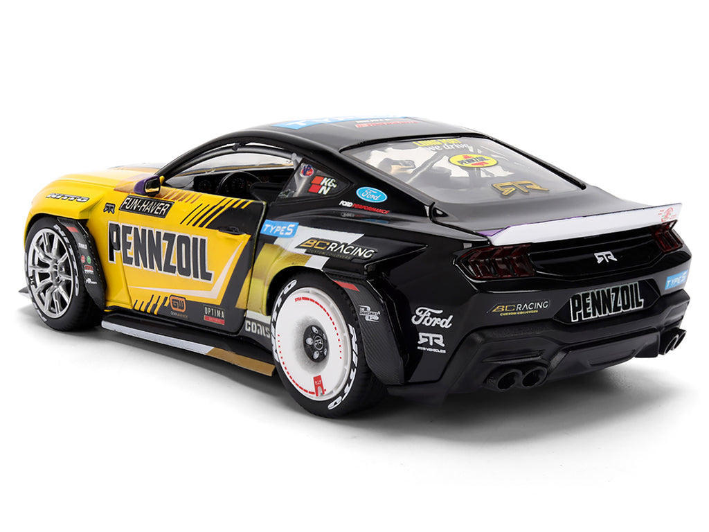 Ford Mustang RTR #88 Chelsea Denofa 'Pennzoil' 'Formula Drift PRO Championship' (2025) with Lights 'RTR Vehicles' Series 1/24 Diecast Model Car by Jada