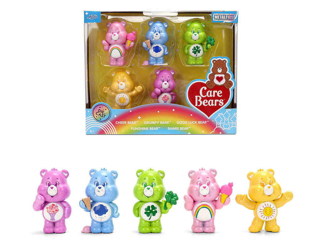 Set of 5 Diecast Figures 'Care Bears' 'Metalfigs' Series Diecast Models by Jada