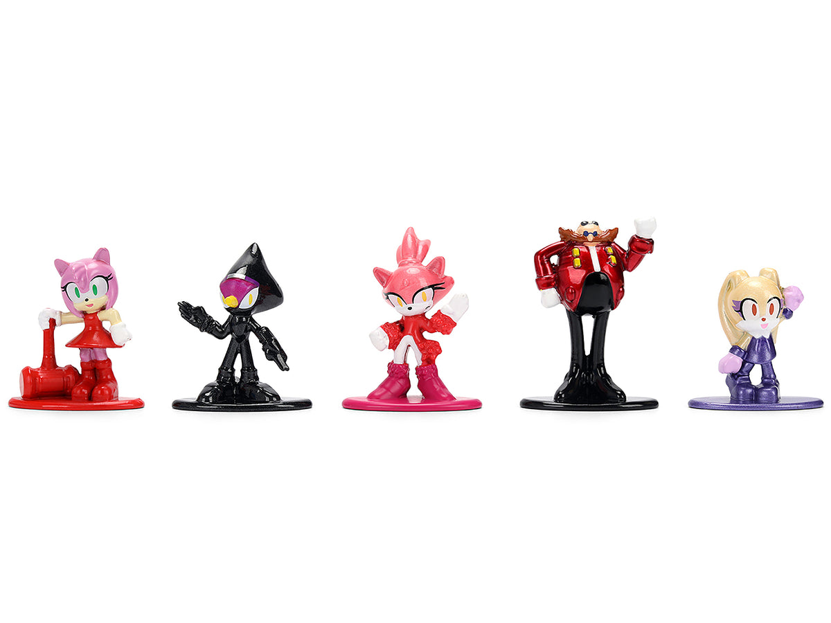 Set of 12 Diecast Figures 'Sonic The Hedgehog' Video Games 'Nano Metalfigs' Series Diecast Models by Jada