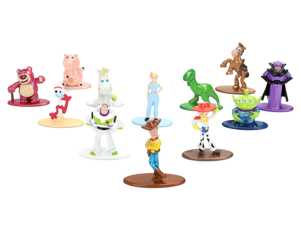Set of 12 Diecast Figures 'Toy Story' Movie Franchise 'Nano Metalfigs' Series Diecast Models by Jada