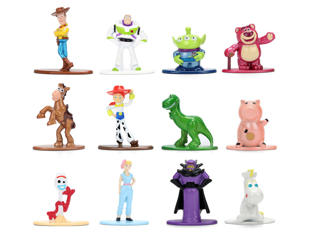 Set of 12 Diecast Figures 'Toy Story' Movie Franchise 'Nano Metalfigs' Series Diecast Models by Jada