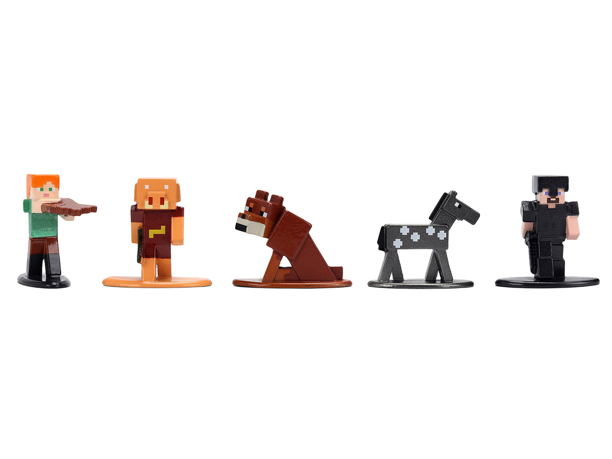 Set of 12 Diecast Figures 'Minecraft' Video Game Wave 2 'Nano Metalfigs' Series Diecast models by Jada