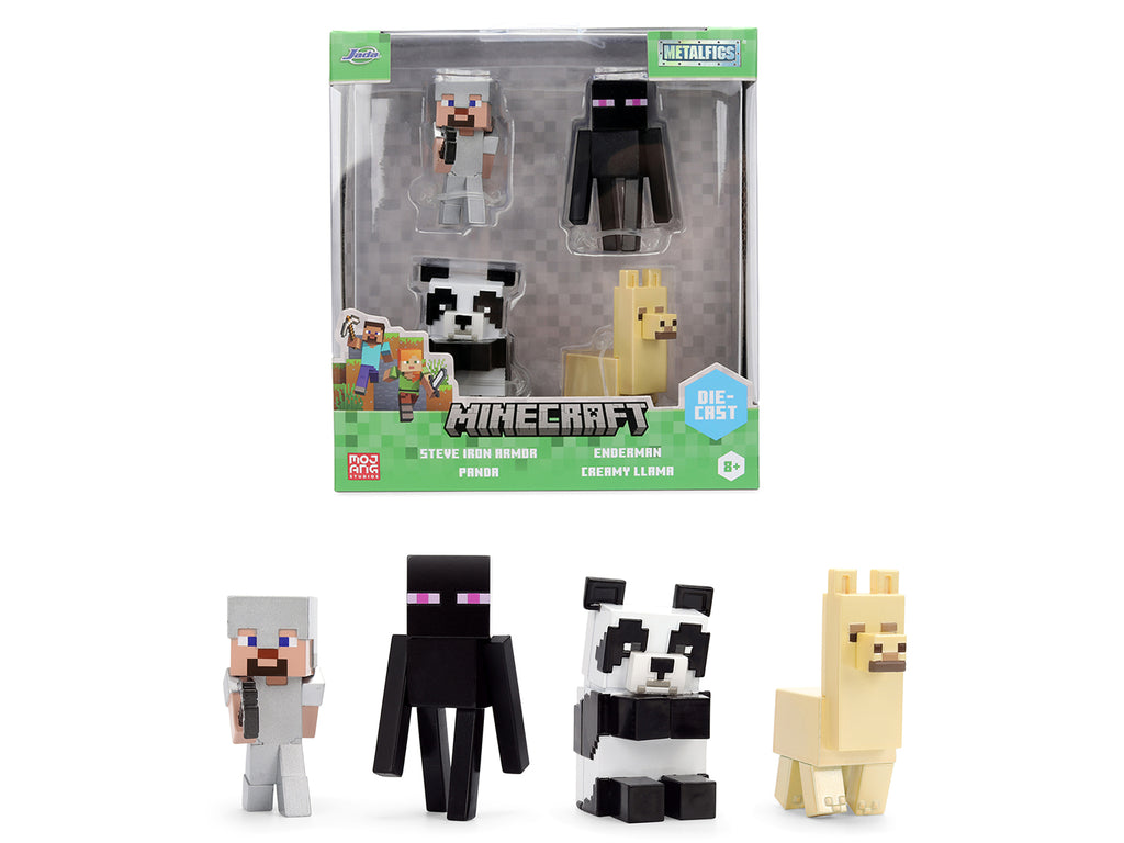 Set of 4 Diecast Figures 'Minecraft' Video Game Wave 6 'Metalfigs' Series Diecast Models by Jada