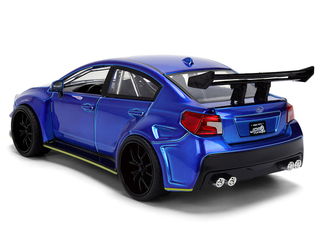 2016 Subaru WRX STI Widebody Blue Metallic 'JDM Tuners' Series 1/24 Diecast Model Car by Jada