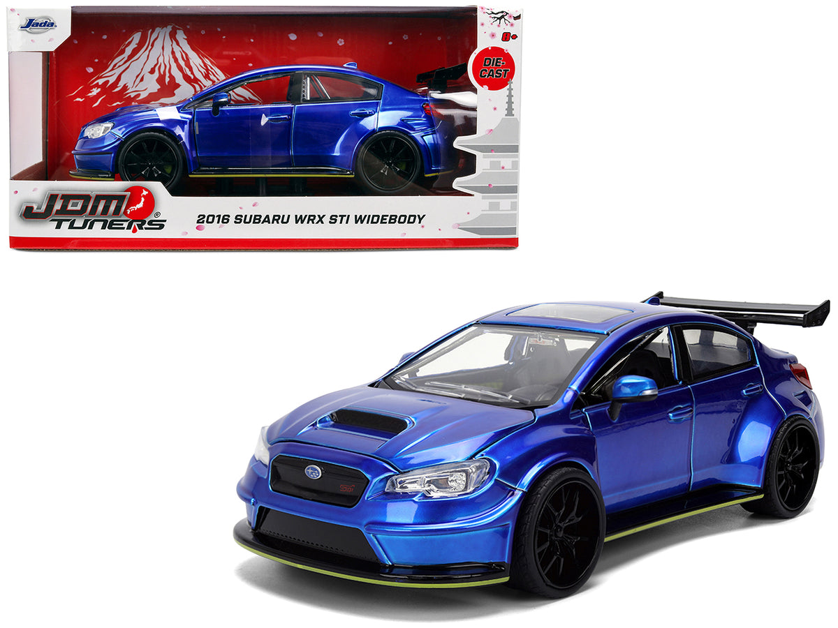 2016 Subaru WRX STI Widebody Blue Metallic 'JDM Tuners' Series 1/24 Diecast Model Car by Jada