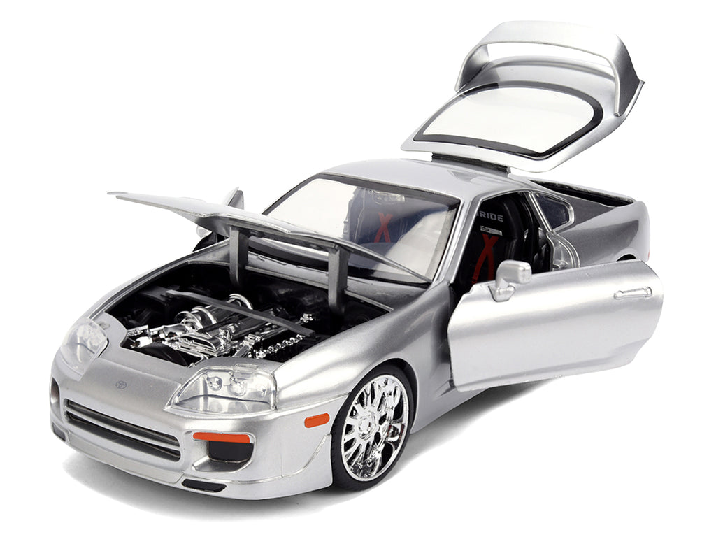 1995 Toyota Supra Silver Metallic 'JDM Tuners' Series 1/24 Diecast Model Car by Jada