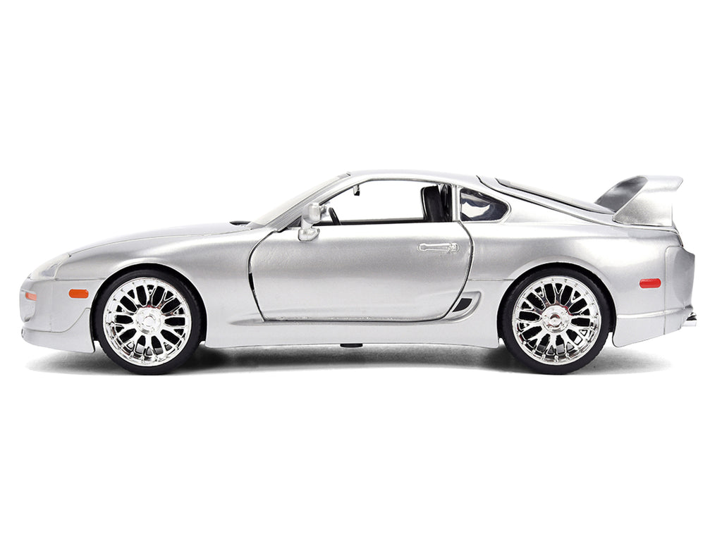 1995 Toyota Supra Silver Metallic 'JDM Tuners' Series 1/24 Diecast Model Car by Jada