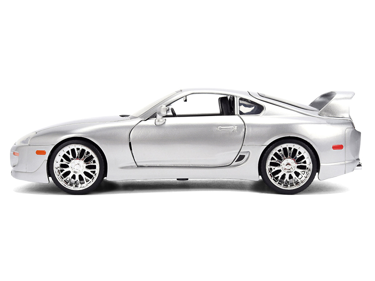 1995 Toyota Supra Silver Metallic 'JDM Tuners' Series 1/24 Diecast Model Car by Jada
