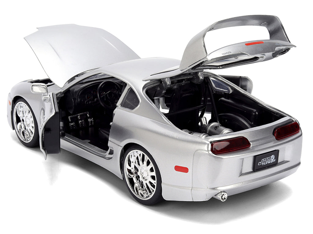 1995 Toyota Supra Silver Metallic 'JDM Tuners' Series 1/24 Diecast Model Car by Jada