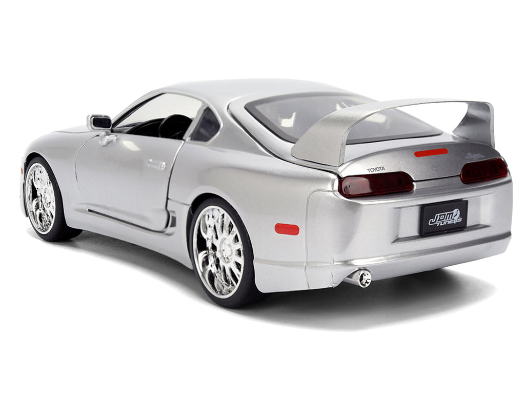 1995 Toyota Supra Silver Metallic 'JDM Tuners' Series 1/24 Diecast Model Car by Jada