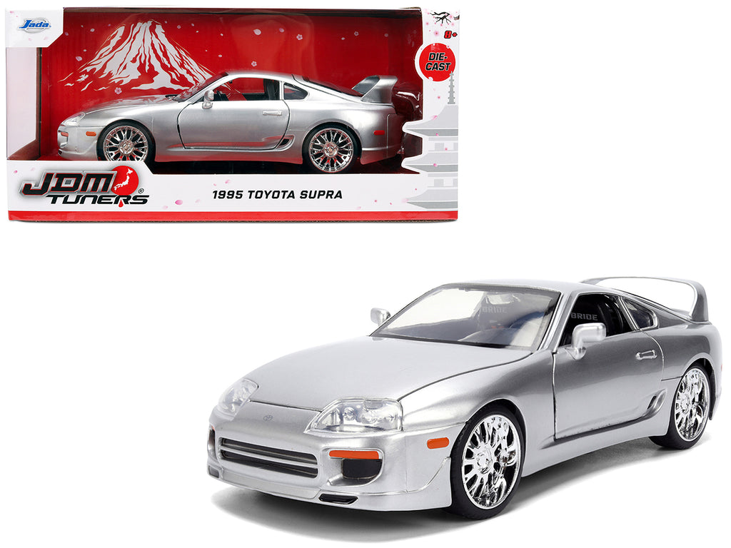 1995 Toyota Supra Silver Metallic 'JDM Tuners' Series 1/24 Diecast Model Car by Jada