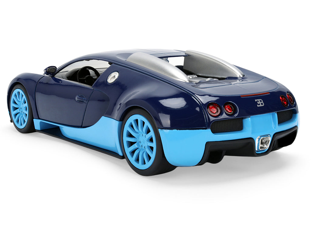 2011 Bugatti Veyron Dark Blue with Light Blue Accents 'Hyper-Spec' Series 1/24 Diecast Model Car by Jada