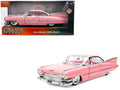 1959 Cadillac Coupe DeVille Pink with Pink and White Interior 'Showroom Floor' Series 1/24 Diecast Model Car by Jada