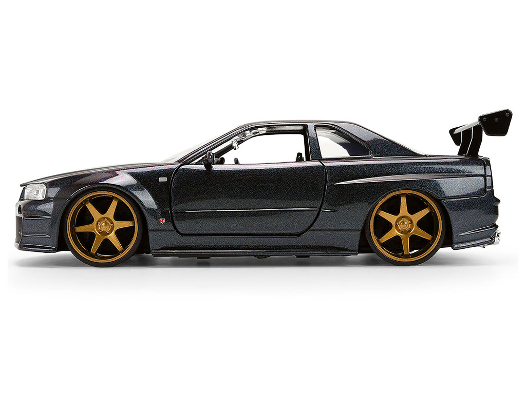 1999 Nissan Skyline GT-R (R34) RHD (Right Hand Drive) Magic Purple Metallic 'JDM Tuners' Series 1/24 Diecast Car Model by Jada
