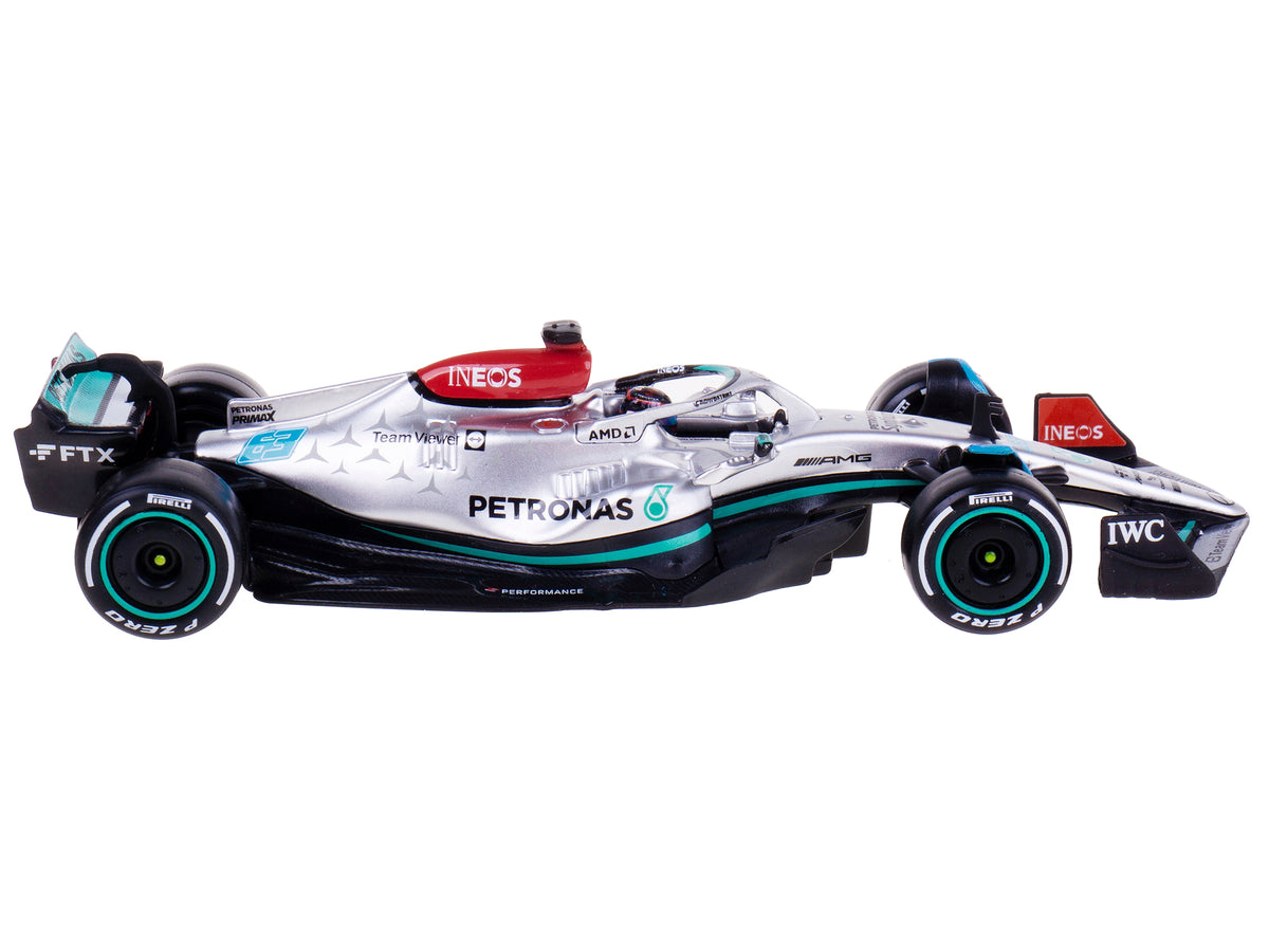 Mercedes-AMG F1 W13 E Performance #63 George Russell 'F1 Formula One World Championship' (2022) with Display Case 1/43 Diecast Model Car by Bburago