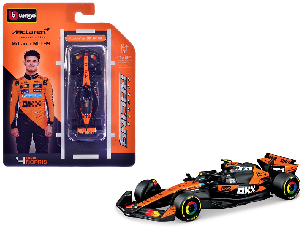 McLaren MCL39 #4 Lando Norris Winner Formula One F1 'Australian GP' (2025) 'Formula Racing' Series 1/64 Diecast Model Car by Bburago