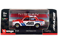 Datsun 510 #46 John Morton Red and White 'BRE (Brock Racing Enterprises)' 'Race' Series 1/43 Diecast Model Car by Bburago