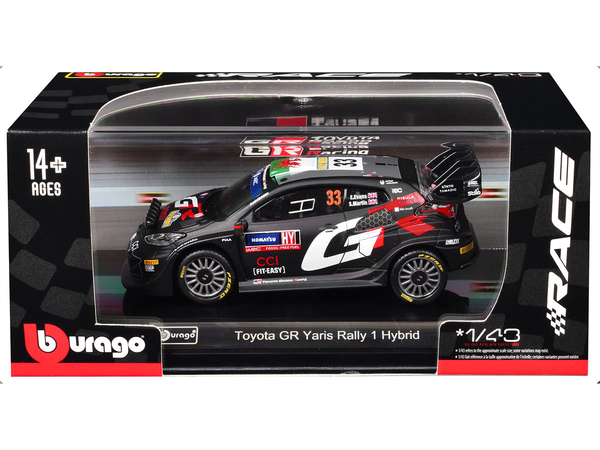 Toyota GR Yaris Rally1 Hybrid #33 Elfyn Evans - Scott Martin 'Toyota Gazoo Racing WRT' 'World Rally Championship' (2024) 'Race' Series 1/43 Diecast Model Car by Bburago