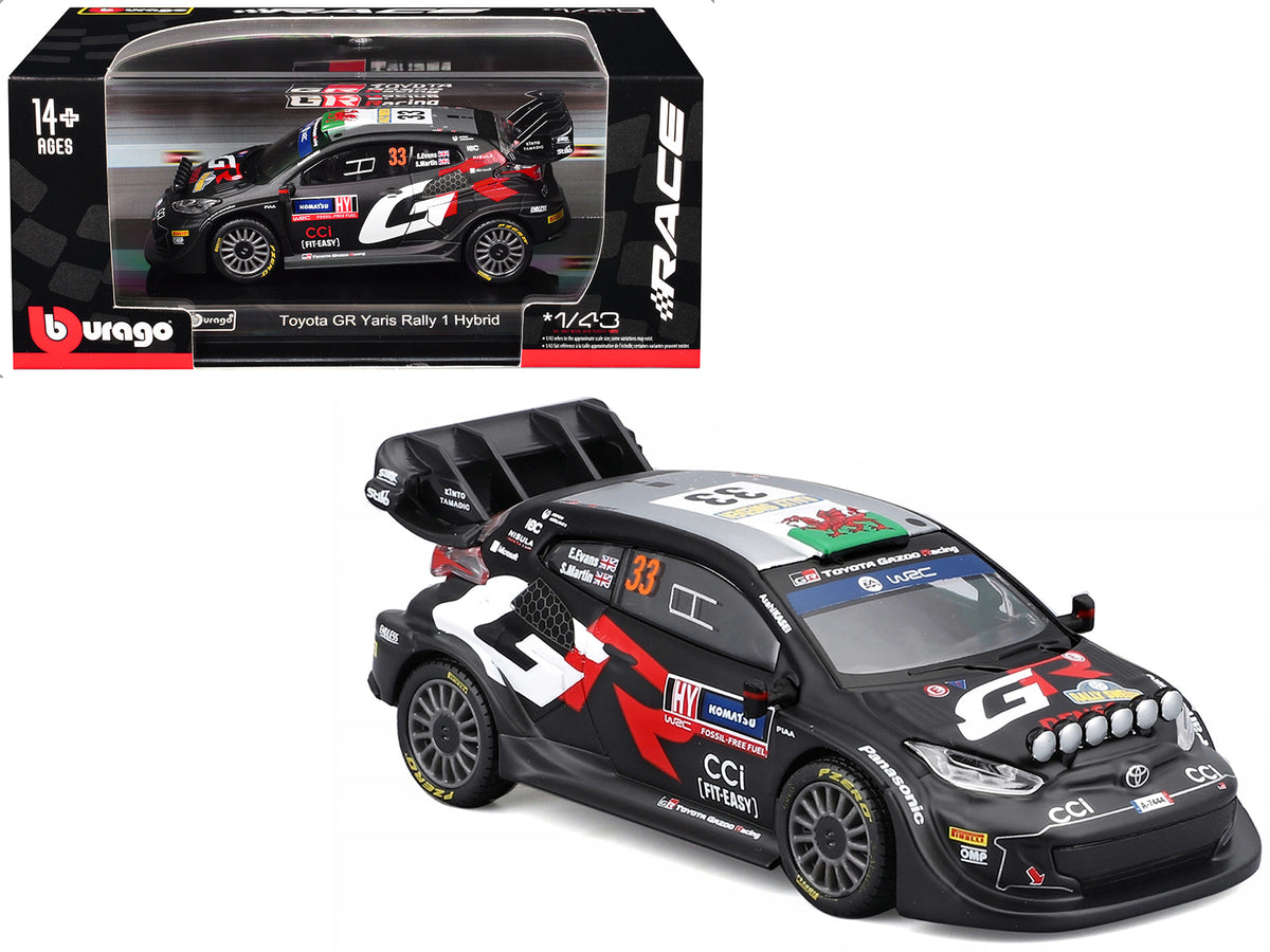 Toyota GR Yaris Rally1 Hybrid #33 Elfyn Evans - Scott Martin 'Toyota Gazoo Racing WRT' 'World Rally Championship' (2024) 'Race' Series 1/43 Diecast Model Car by Bburago