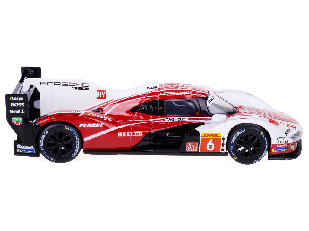 Porsche 963 #6 Kevin Estre - Andre Lotterer - Laurens Vanthoor 'Porsche Penske Motorsport' Drivers' Winner 'FIA World Endurance Championship' (2024) with Display Case 'Race' Series 1/43 Diecast Model Car by Bburago