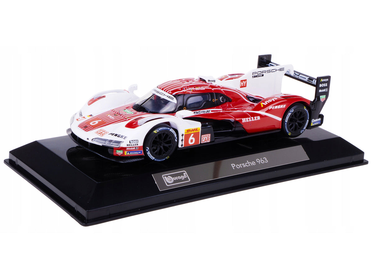 Porsche 963 #6 Kevin Estre - Andre Lotterer - Laurens Vanthoor 'Porsche Penske Motorsport' Drivers' Winner 'FIA World Endurance Championship' (2024) with Display Case 'Race' Series 1/43 Diecast Model Car by Bburago