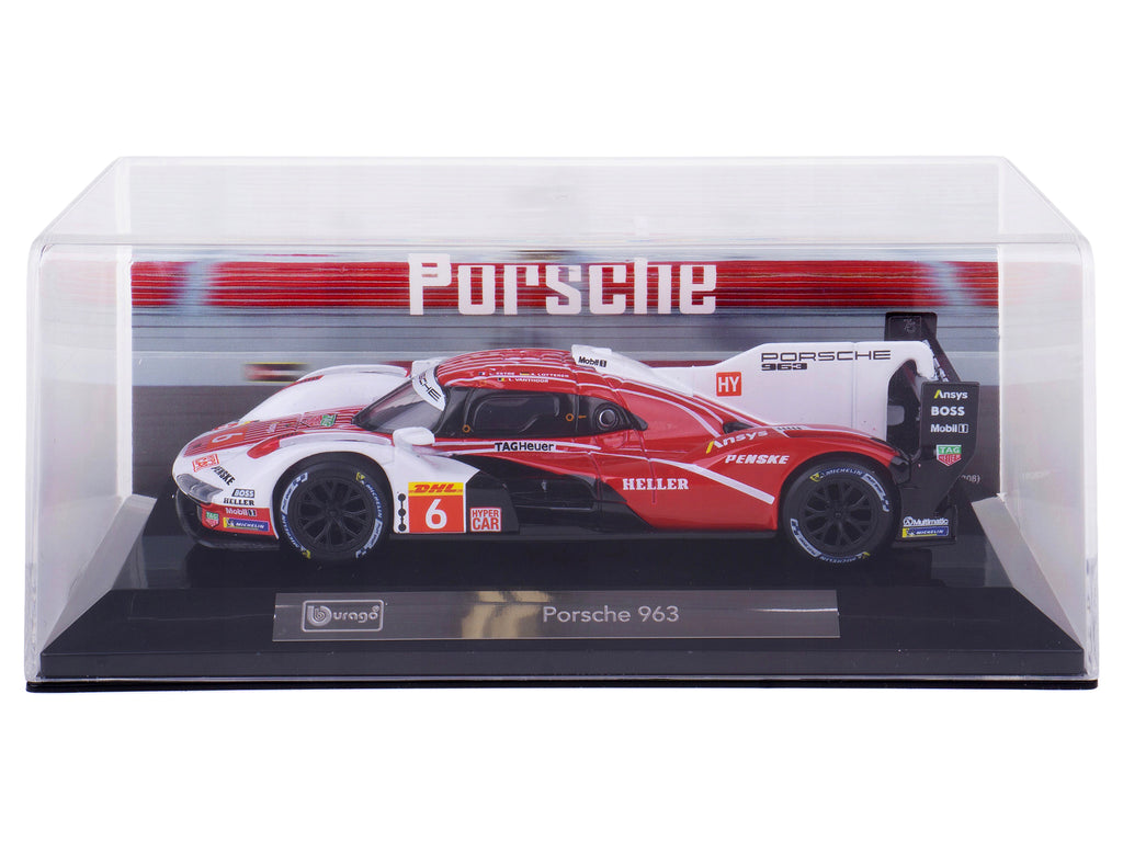 Porsche 963 #6 Kevin Estre - Andre Lotterer - Laurens Vanthoor 'Porsche Penske Motorsport' Drivers' Winner 'FIA World Endurance Championship' (2024) with Display Case 'Race' Series 1/43 Diecast Model Car by Bburago