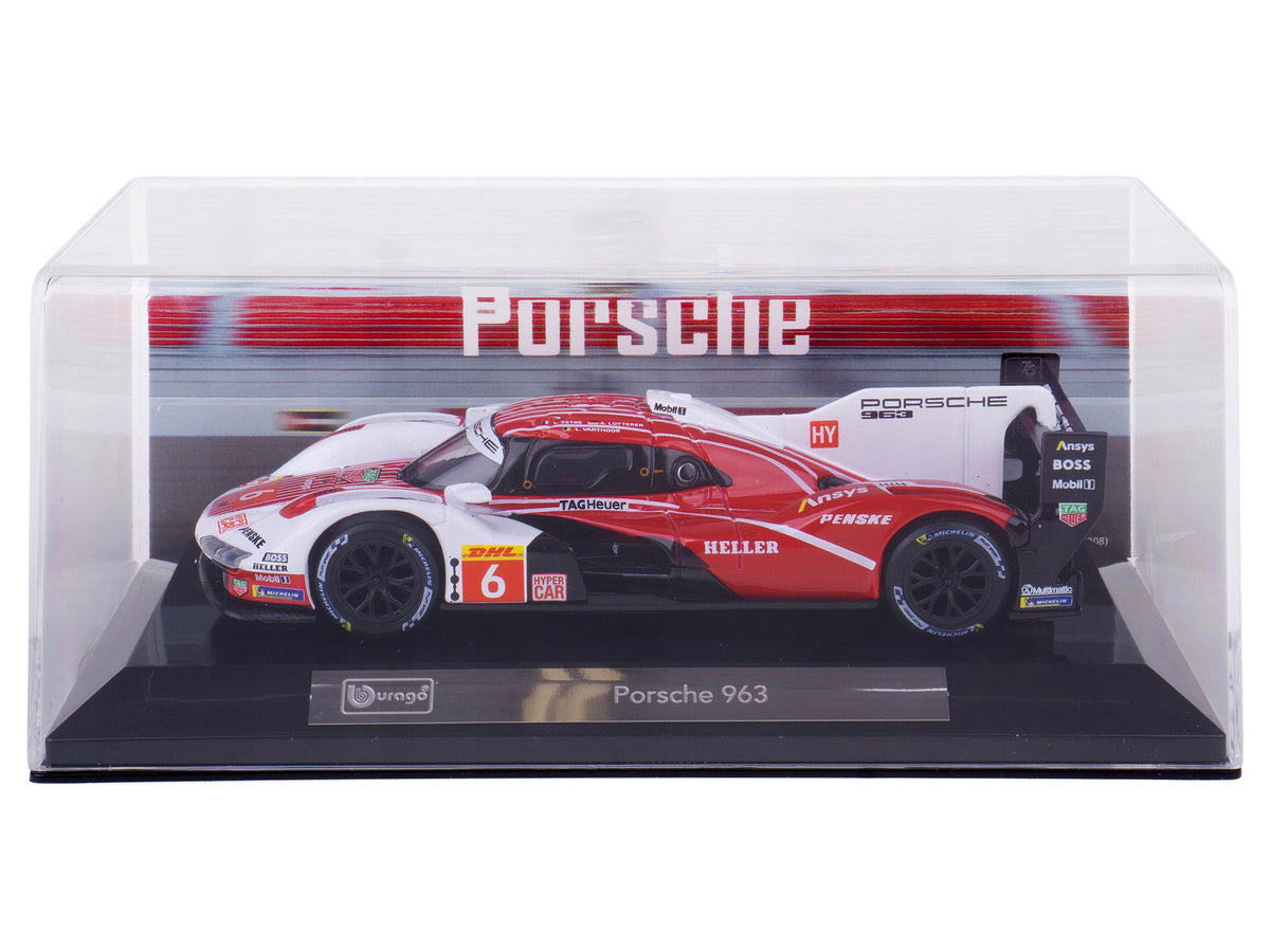Porsche 963 #6 Kevin Estre - Andre Lotterer - Laurens Vanthoor 'Porsche Penske Motorsport' Drivers' Winner 'FIA World Endurance Championship' (2024) with Display Case 'Race' Series 1/43 Diecast Model Car by Bburago