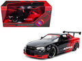 2002 Nissan Skyline GT-R (R34) RHD (Right Hand Drive) 'ADVAN' Black and Red 'AutoWorks' Series 1/24 Diecast Car Model by Jada
