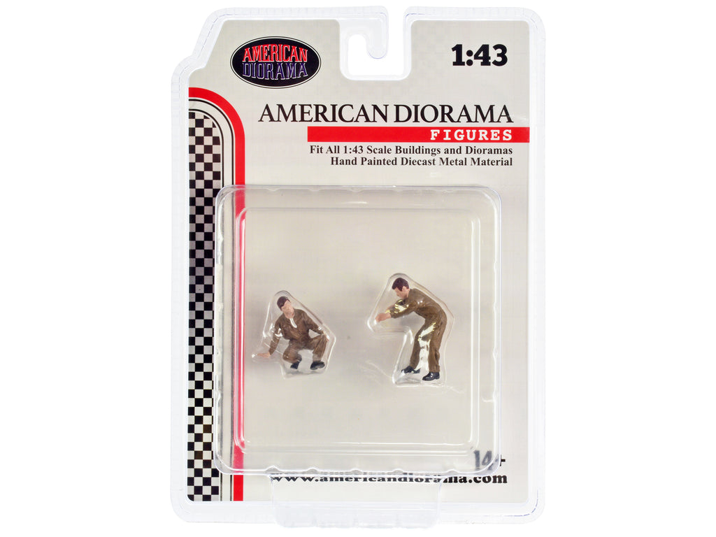 'Race Day' Two Diecast Figures Set 5 for 1/43 Scale Models by American Diorama