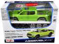Skill 2 Model Kit 2023 Toyota Tacoma TRD PRO Pickup Truck Light Green Metallic 'Assembly Line' Series 1/27 Scale Model by Maisto