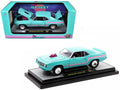 1969 Chevrolet Camaro Z/28 Light Blue with Pink Stripes 'Pro Street' Limited Edition to 6250 pieces Worldwide 1/24 Diecast Model Car by M2 Machines