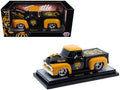 1956 Ford F-100 Pickup Truck 'Throttle' Black with Brown Top and Fenders with Graphics Limited Edition to 6250 pieces Worldwide 1/24 Diecast Model Car by M2 Machines
