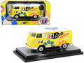 1960 Volkswagen Delivery Van Yellow with Bright White Top and Flower Graphics 'Hurst Power Flowers' Limited Edition to 6550 pieces Worldwide 1/24 Diecast Model Car by M2 Machines