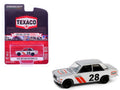1970 Nissan Datsun 510 #28 'Texaco' Silver Metallic and White with Red Stripes 'Texaco Special Edition' Series 1 1/64 Diecast Model Car by Greenlight