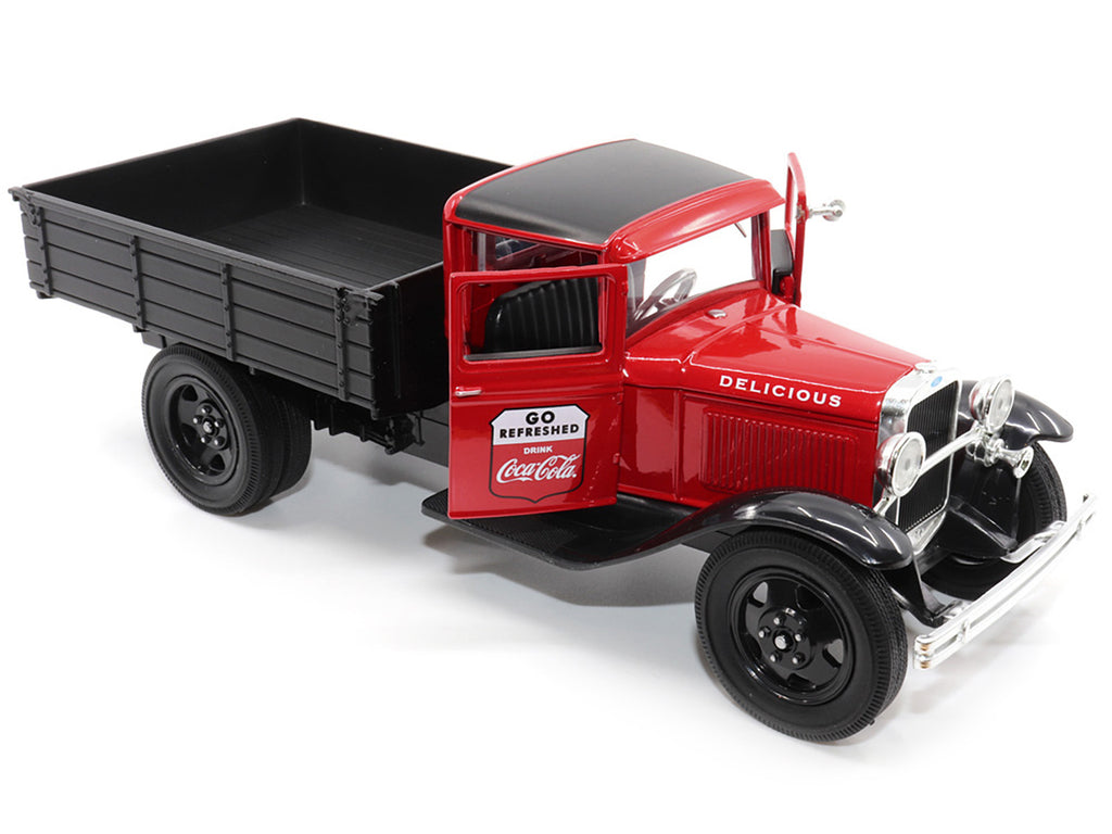 1931 Ford Model AA Pickup Truck Red and Black 'Go Refreshed - Drink Coca-Cola' 1/24 Diecast Model Car by Motor City Classics