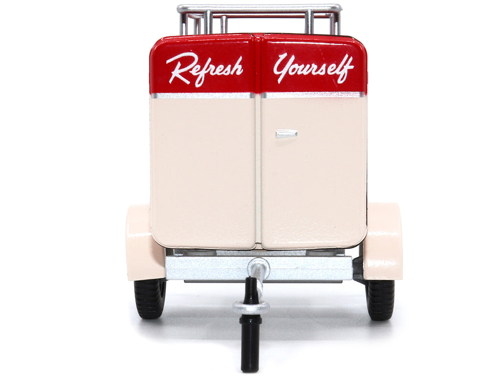 Travel Trailer Cream with Red Top 'Pause and Refresh Yourself Drink Delicious Coca-Cola' 1/24 Diecast Model Car by Motor City Classics