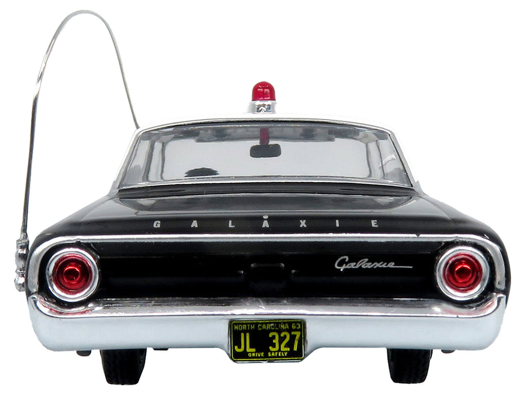 1964 Ford Galaxie 500 Police Car 'Mount Airy Mayberry Sheriff' Black and White 1/43 Diecast Model by Iconic Replicas