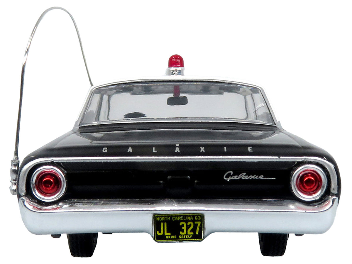 1964 Ford Galaxie 500 Police Car 'Mount Airy Mayberry Sheriff' Black and White 1/43 Diecast Model by Iconic Replicas