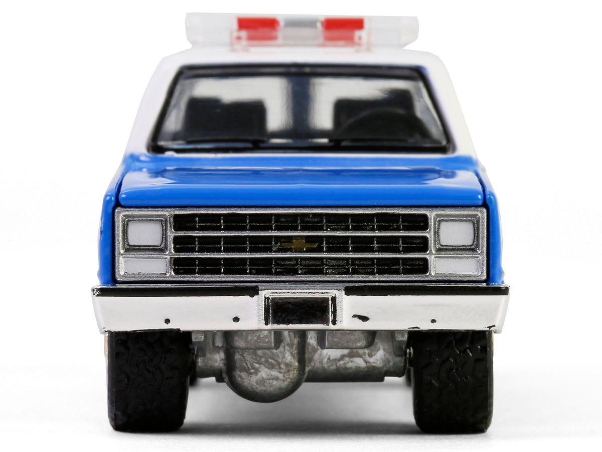 1990 Chevrolet Suburban K2500 Scottsdale 'NYPD (New York City Police Department)' Blue with White Top 'Hot Pursuit' Series 46 1/64 Diecast Model Car by Greenlight