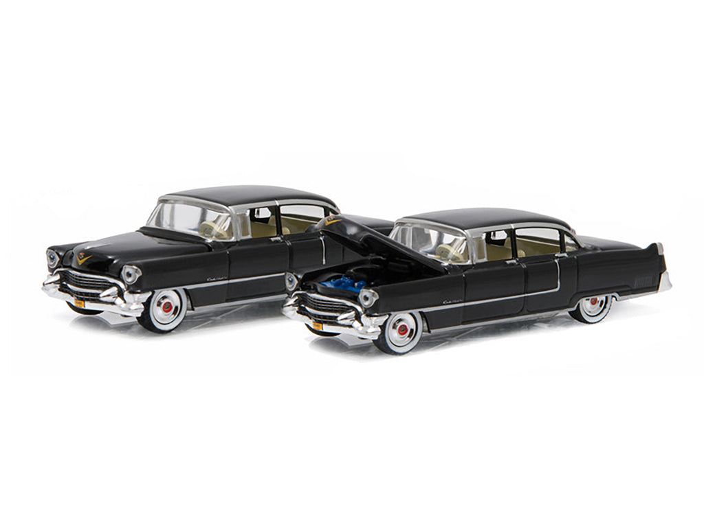 1955 Cadillac Fleetwood Series 60 Black 'The Godfather' (1972) Movie 'Hollywood Series' Release 14 1/64 Diecast Model Car by Greenlight