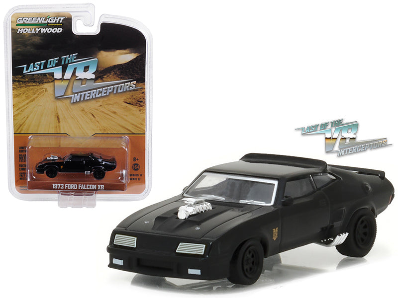 1973 Ford Falcon XB Black 'Last of the V8 Interceptors' (1979) Movie 'Hollywood Series' Release 17 1/64 Diecast Model Car by Greenlight